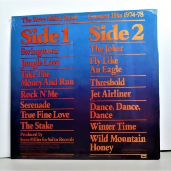 Steve Miller Band Greatest Hits 1974-78 LP ~Exclusive Colored Vinyl ~New/Sealed! - Picture 2 of 2